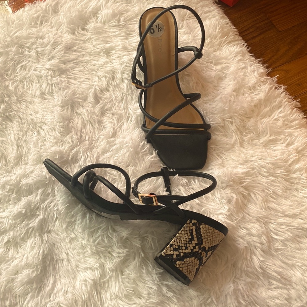Animal print mules